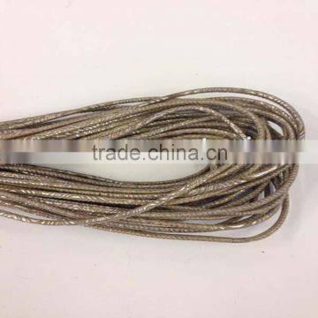 Flat Nappa Leather cords - Real Nappa Leather Round-2,5MM-Plain style-Grey beige