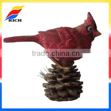 Red Bird Figurine Resin Animal Figurine