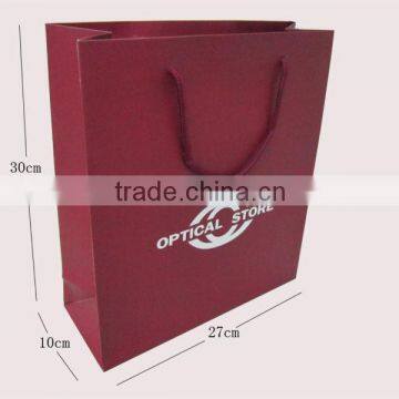 2015 Wholesale Price Elegant Promotion red fancy paper bag with logo printing
