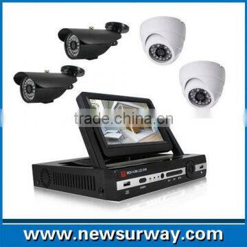All in One hd H.264 4ch AHD Dvr Kit Cctv Camera Security With 7 Inch TFT LCD Monitor photo-2