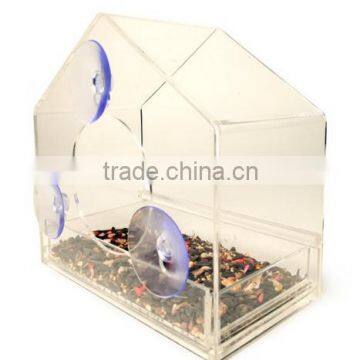 Squirrel-Proof Acrylic Window Bird Feeder By Gamgee's Garden- Watch Wild Birds Feed up Close