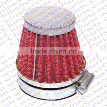 58MM Air Filter Red Grid Silver Cap Mini Moto Dirt Pit Bike ATV Quad Scooter Buggy Pocket Parts