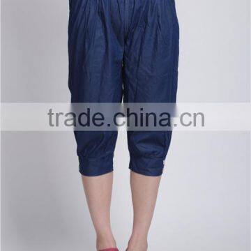 High Quality Fashion Mid Waist Bamboo Fiber Women Jeans Capris Female Denim photo-2