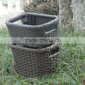 Cube Rattan Basket With Handle In Small Large Size