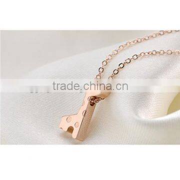 Fashion Stainless Steel Deer Charm Necklace Silver Deer Necklace Deer Head Necklace photo-3