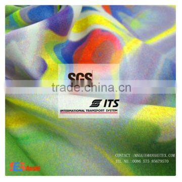 ES1020A polyester digital printed silk satin fabric for women dress fabric