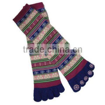 Women's colorful toe socks