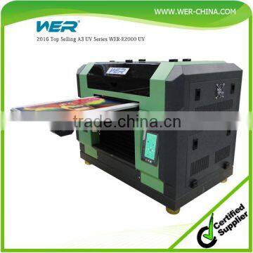 2016 Best sale a3 WER-E2000UV phone case printer,A3 uv printer