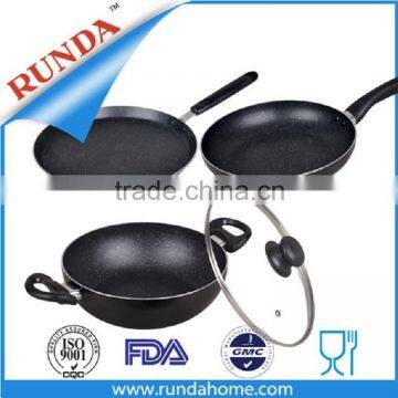 4pcs Aluminum cookware set with inner marble coating