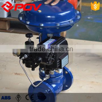 single seat sleeve type pneumatic diaphragm control valve with positioner