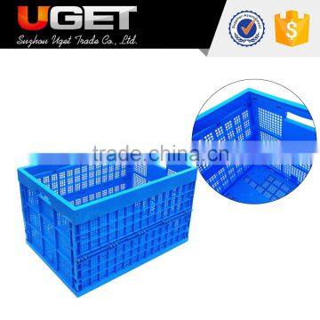 China Manufacture Fruit & Vegetable Storage Folding Plastic Crate photo-2
