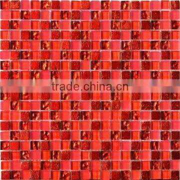 Orange classical crystal mosaic and glass mosaic, bathroom,swiming pool