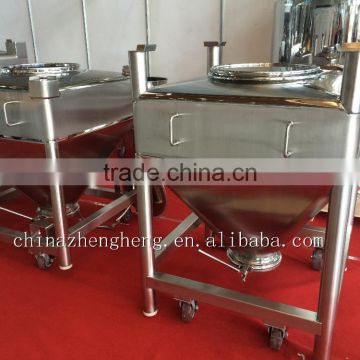 Stainless steel chemical or pharmaceutical square tank for storage,transporting or mixing