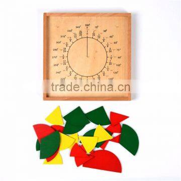 Wooden math toy Montessori Circular Math Fraction Division Teaching Aids