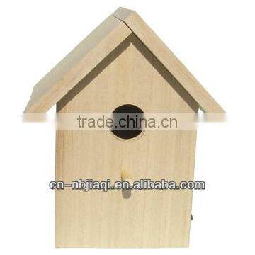 Self-assembled wooden birdhouse