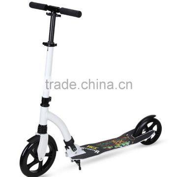 Double suspension adult kick scooter with 8 inch big PU wheels