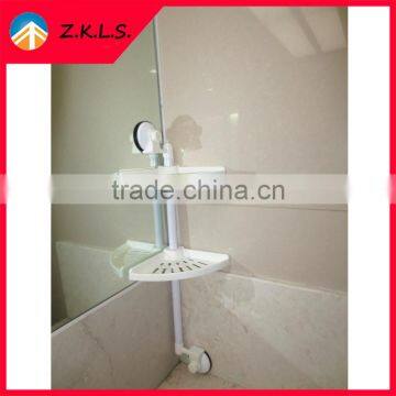 Household Wall Corner Plastic Bathroom Double Tiers Corner Shelves photo-4