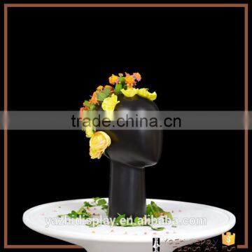 Wholesale Fiberglass Head Shape Flower Vase for Home Decoration photo-2