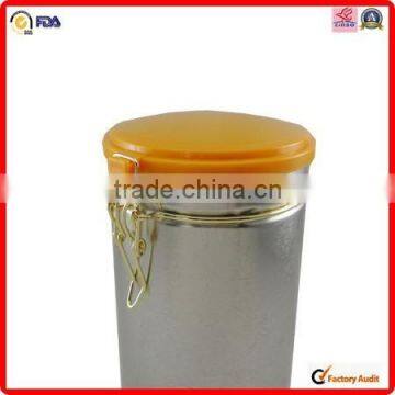 Silver Printing Metal Customed Coffee Tin Can With Throat Cap photo-2