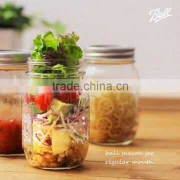 16/8/32 oz BALL! Mason Jars/mason Glass Jar/embossed Glass Jar With Regular Wide Mouth photo-5