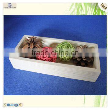 Customized Mini Solid Cuboid Pine Wooden Pallet Coaster Tray photo-4