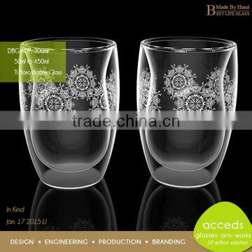 Made by Hand Ti-Borosilicate Unbreakable Dessert Couple Glass Cup photo-3