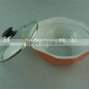 AB Grade Wholesale Stock Dimond Shape Ceramic Casserole With Glass Lid,soup&stock Pot photo-3
