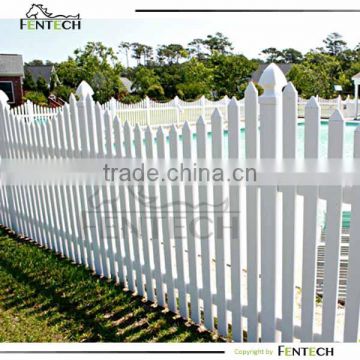 Cheap wholesale scalloped picket pvc fence