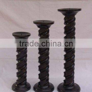 Wood Candle Holder,Decorative Wooden Candle Holder