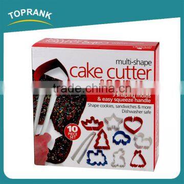 Toprank Multi-shape 10PCS Cake Decoration Cookie Cutter Set Cake Cutter Server Baking Tool Set With Gift Box Packing photo-2