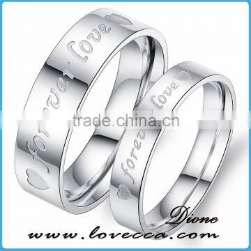 Cheap custom 316L titanium stainless steel forever love ring