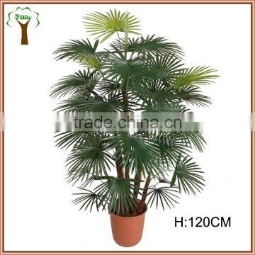 potted mini fake fan palm tree hot sale to abroad