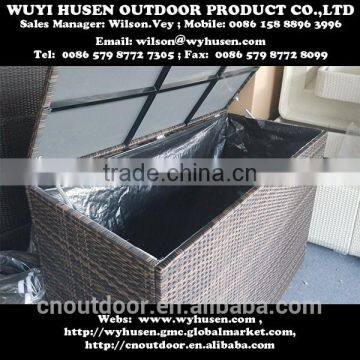 2015 MOST POPULAR CUSHION BOX WITH NEW DESIGN, WICKER BOX, GARDEN RATTAN BOX . photo-4