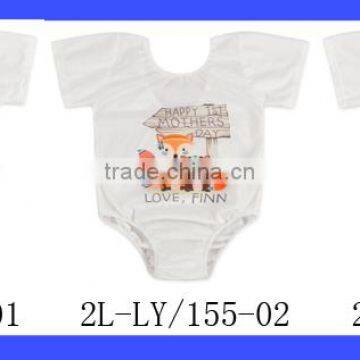 3 Pack Infant And Toddler White Summer Jumpsuits Natural Organic Blank Baby Onesie photo-6