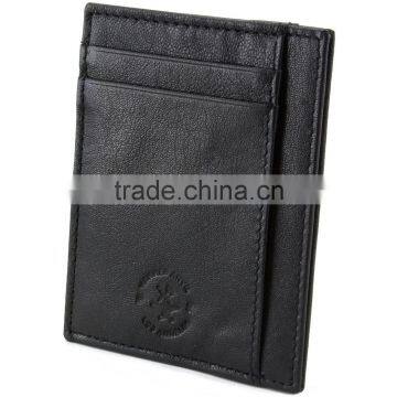 RFID Blocking Minimalist Real Leather Slim Front Pocket Money Clip photo-4