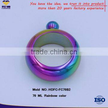 Customized Pass FDA Colorful Round Wine Pot / Hip Flask photo-2