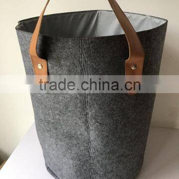 2017 China Suppliers Eco Friendly Handmade Laundry Supply in Felt Laundry Bag Non Woven Laundry Basket photo-2
