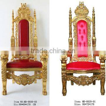MD-0029-01 Antique golden king throne chair in hot selling