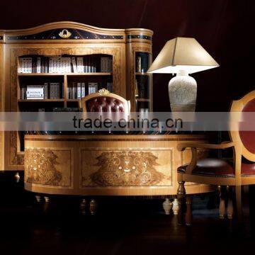 High End Luxury European Style Office Furniture Set for Villa Study Room - Classic Handmade Italian Style Office Desk BF11-02244