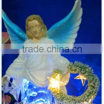 Newest Style Acrylic Led Light White Christmas Wreaths Angel With String Light photo-5