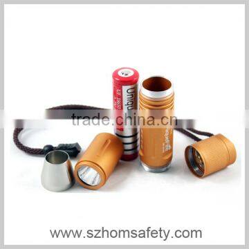 Unique Fire Gem Jade Jewelry Testing Yellow Light Aluminum Rechargeable Led Flashlight photo-2