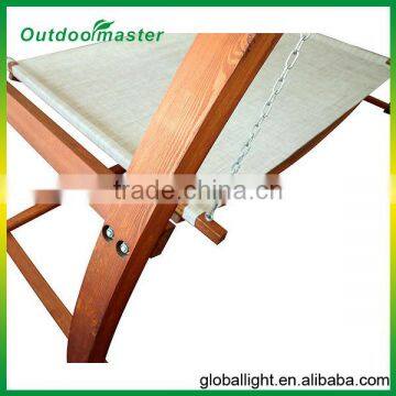 Garden Double Arched Larch Frame White Hammock Swing Bed With Canopy photo-5