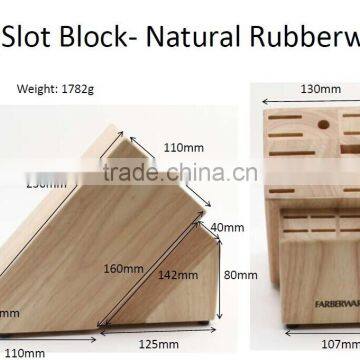 Regular 20- Slots Solid Pine Wood Knife Block, Stand, Holder