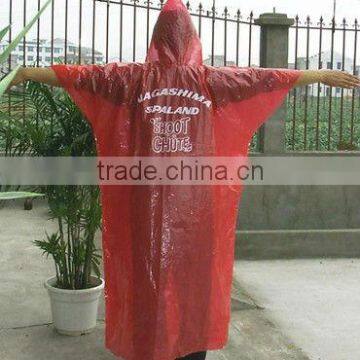 Red transparent disposable raincoat