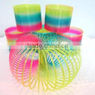 Hot Plastic Magic Rainbow Coil Spring Slinky Colorful Novelties Educational Toy Smaller Size photo-3