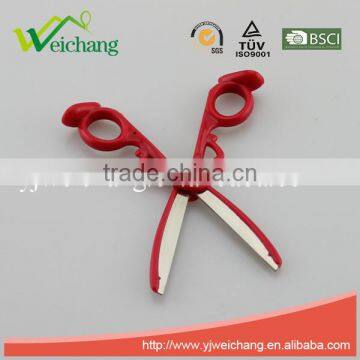 WCSC216 Premium Novelty Wholesale Soft Handle Colorful School Children Plastic Scissors With Funny Shape Stander photo-4