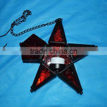 Star Glass Tea Light Candle Holder Rustick Hanging Lighting Lantern Wedding Birthday Party Decoration photo-2