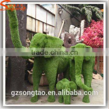 Hot Sell Artificial Animal Green Sculpture Customized Garden Green Sculpture Plastic Large Artificial Elephant Sculpture photo-4