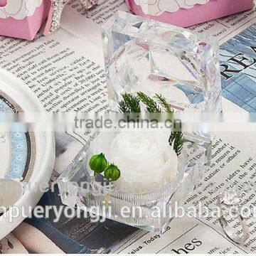Fresh Flower Preserved Rose Head Ring Box photo-3