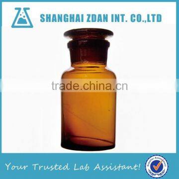 500ml Wide Mouth Amber Glass Chemical Reagent Bottles With Ground-in Glass Stopper For Lab